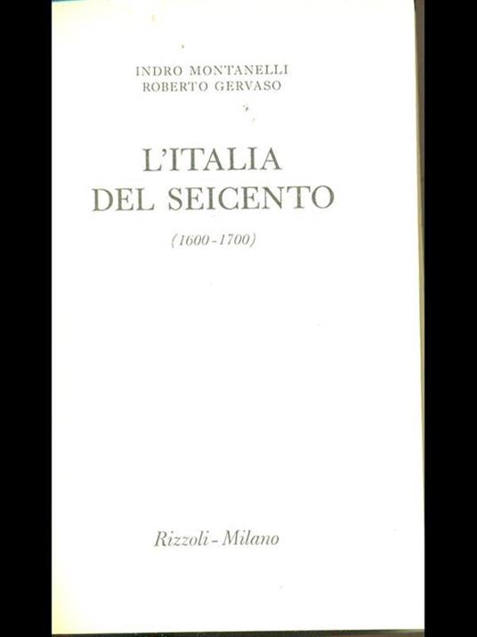 L' Italia del seicento - Montanelli - copertina
