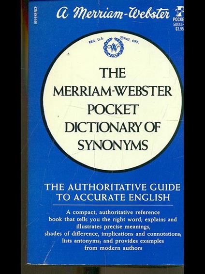 The Merriam-Webster pocket dictionary of synonyms - copertina