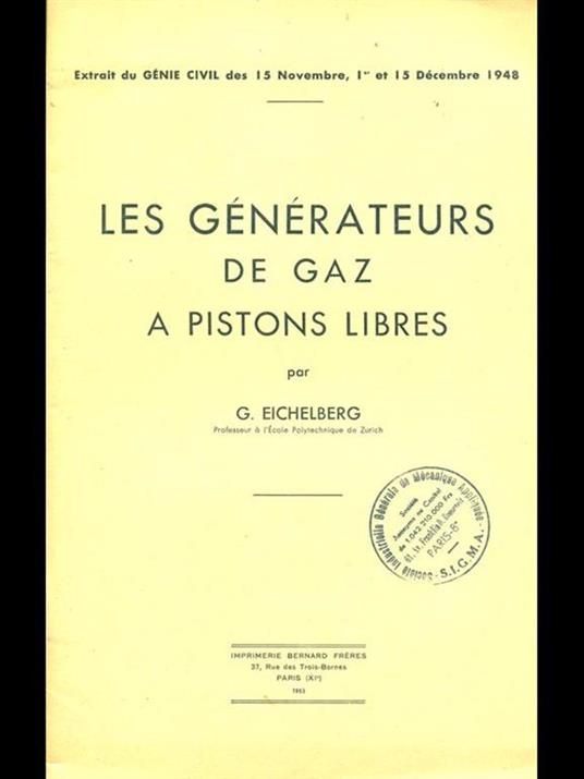 Les generateurs de gaz a pistons libres - copertina