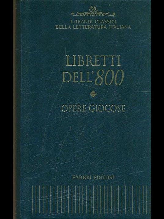 Libretti dell'800: Opere giocose - copertina