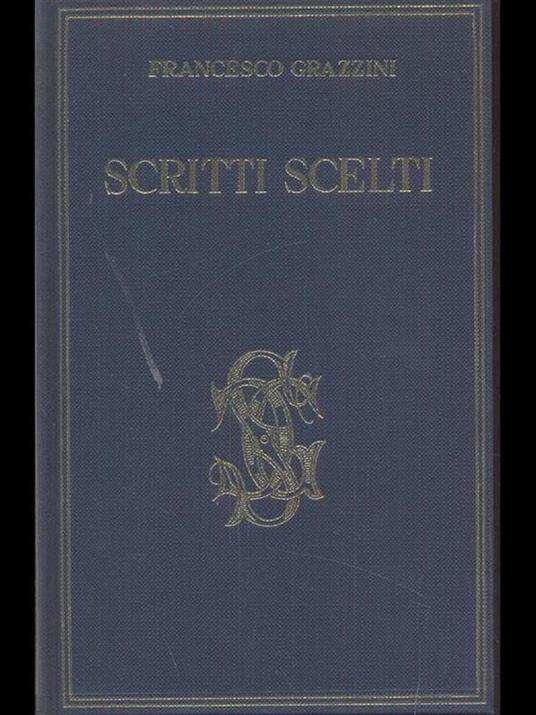 Scritti scelti - Antonfrancesco Grazzini - copertina