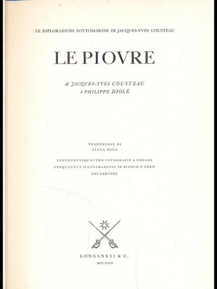 Le piovre - Jacques Y. Cousteau - copertina