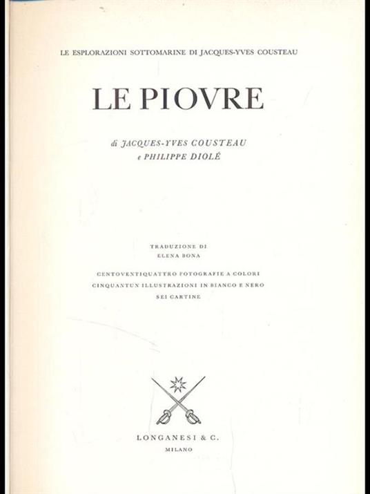 Le piovre - Jacques Y. Cousteau - copertina