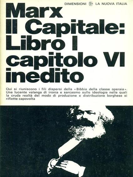 Il Capitale: Libro I, capitolo VI inedito - Karl Marx - copertina