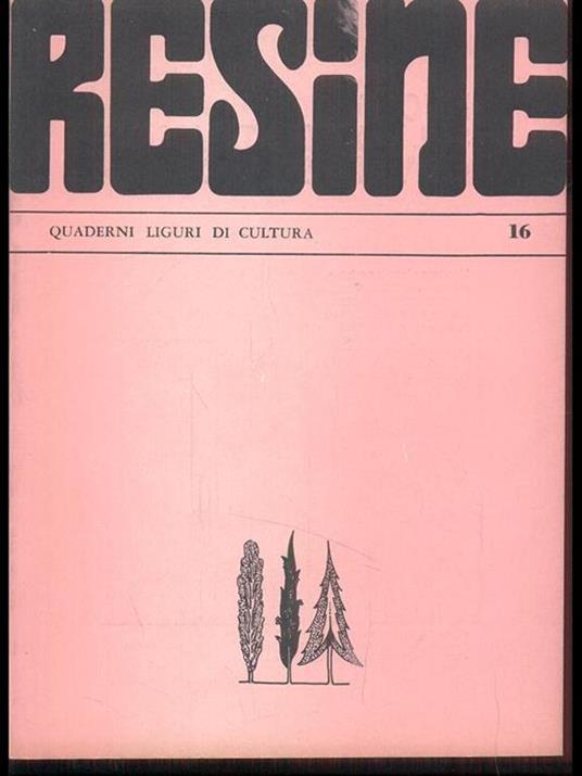 Resine-quaderni liguri di cultura n. 16 - copertina