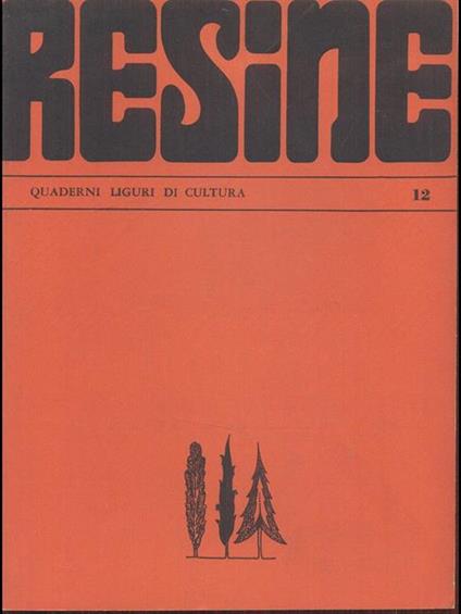 Resine-quaderni liguri di cultura n. 12 - copertina