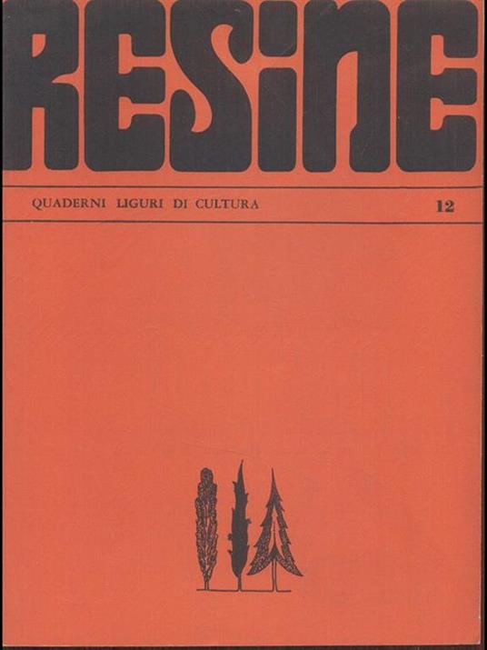 Resine-quaderni liguri di cultura n. 12 - copertina
