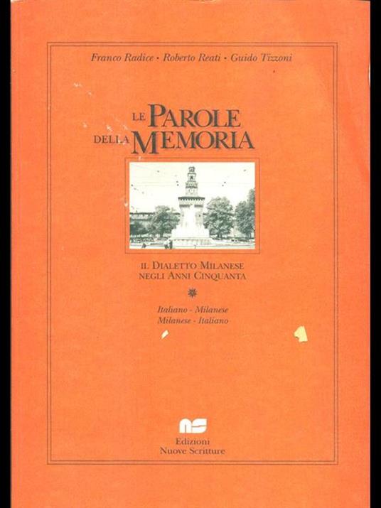 Le parole della memoria - copertina