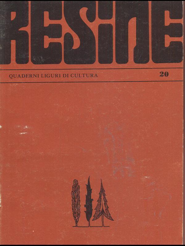 Resine n.20-Quaderni 20-Quaderni liguri di cultura
