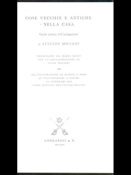 Cose vecchie e antiche nella casa - Luciano Micconi - copertina