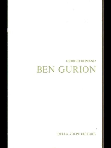 Ben Gurion - Giorgio Romano - copertina
