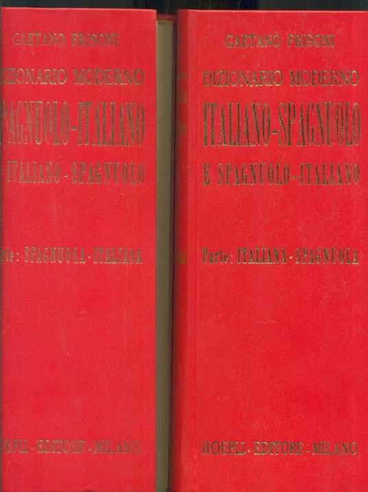 Dizionario moderno italiano-spagnuolo e spagnuolo-italiano 2 vv - Gaetano Frisoni - copertina
