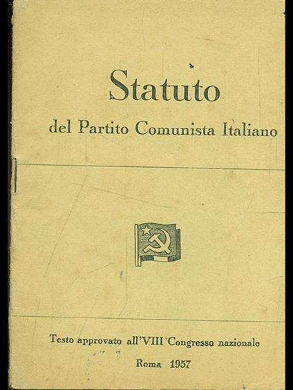 Statuto. approvato dall'VIII congresso nazionale - copertina