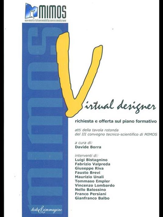 Il Virtual Designer, richiesta e offerta sul piano formativo - copertina