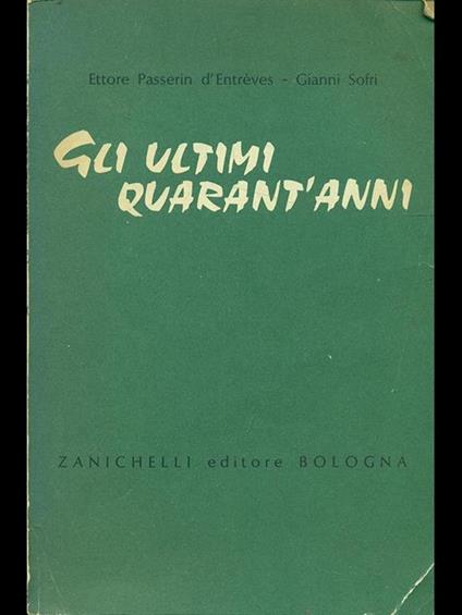 Gli ultimi quarant'anni - copertina