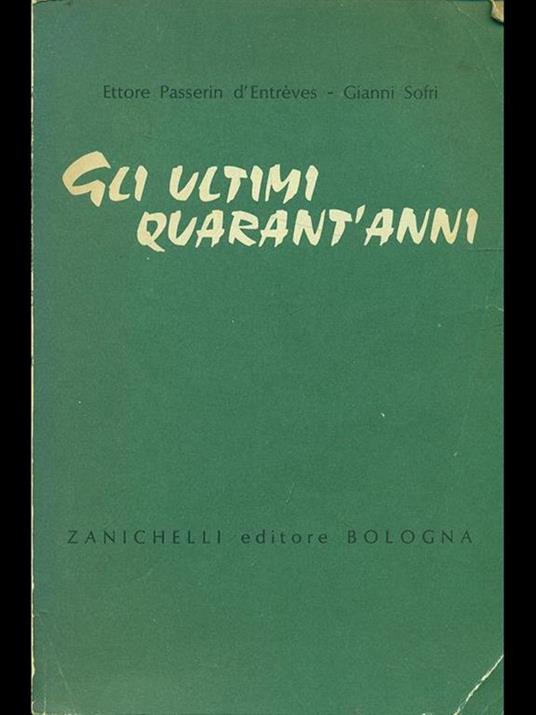 Gli ultimi quarant'anni - copertina