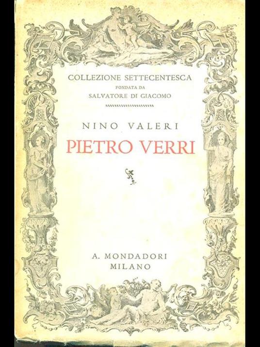 Pietro Verri - Nino Valeri - copertina