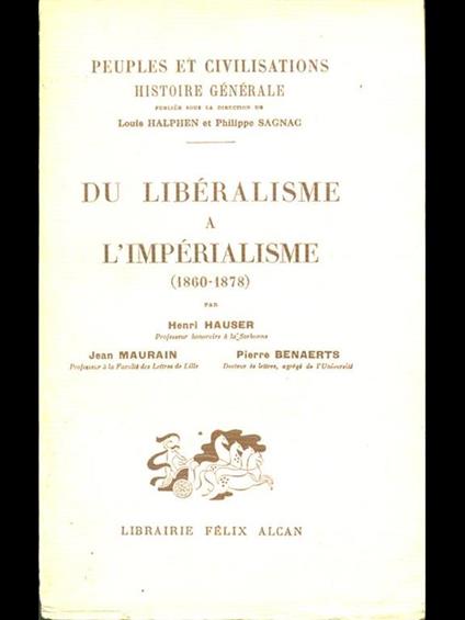 Du liberalisme a l'imperialisme 1860-1878 - copertina