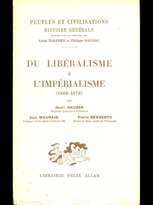 Du liberalisme a l'imperialisme 1860-1878 - copertina