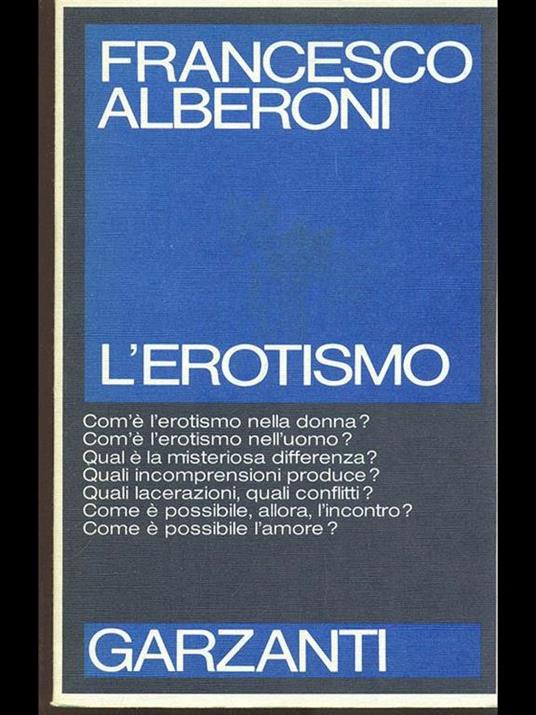 L' erotismo - Francesco Alberoni - copertina