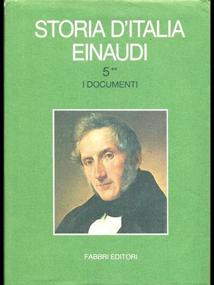 Storia d'Italia Einaudi. Vol. 5. I documenti II - copertina