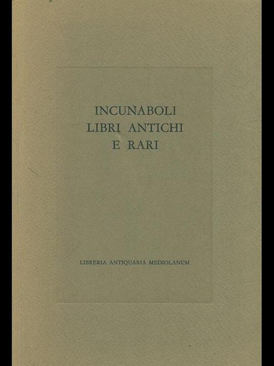 Incunaboli libri antichi e rari - copertina