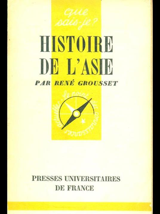 Histoire de l'Asie - René Grousset - copertina