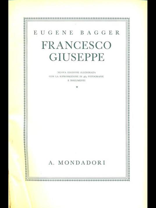 Francesco Giuseppe - Eugene Bagger - copertina