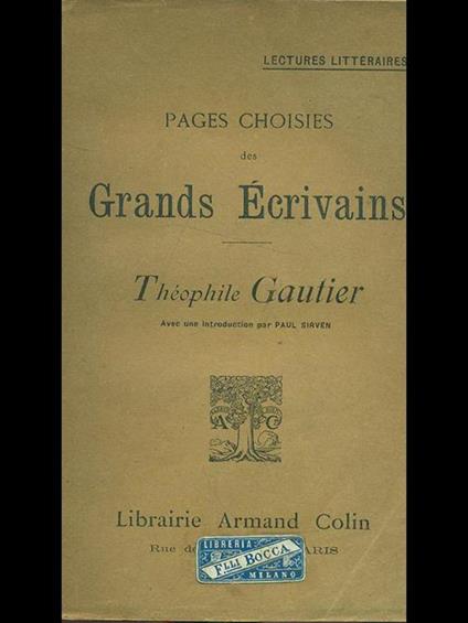 Pages des grands ecrivens. Theophile Gautoier - copertina
