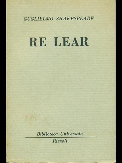 Re Lear - William Shakespeare - copertina
