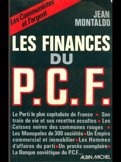Les finances du P. C. F - Jean Montaldo - copertina
