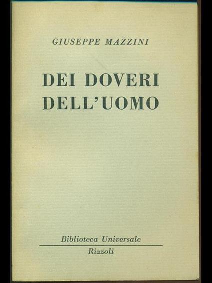Dei doveri dell'uomo - Giuseppe Mazzini - copertina
