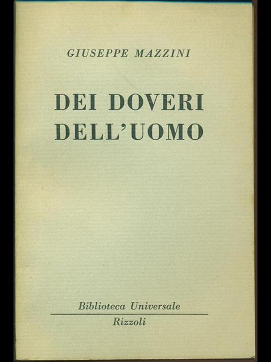 Dei doveri dell'uomo - Giuseppe Mazzini - copertina