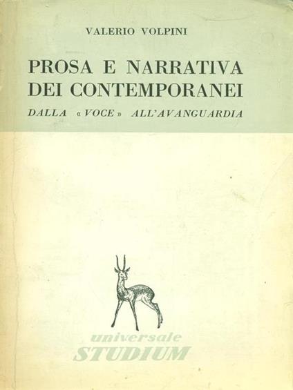 Prosa e narrativa dei contemporanei - Valerio Volpini - copertina