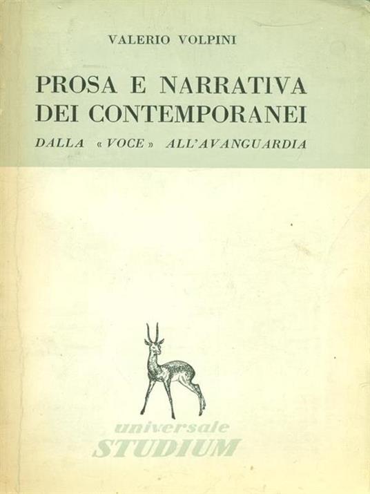 Prosa e narrativa dei contemporanei - Valerio Volpini - copertina
