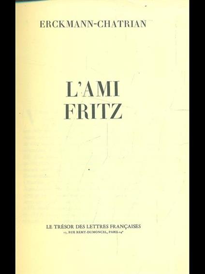 L' ami Fritz - copertina