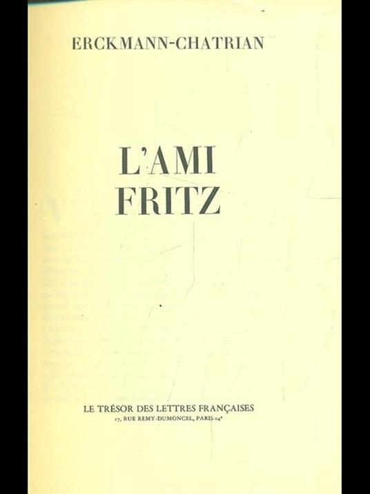 L' ami Fritz - copertina