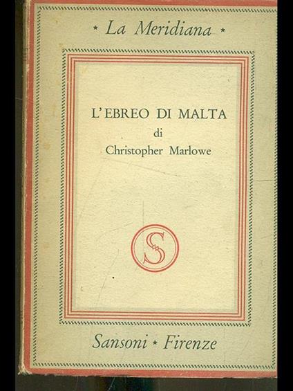 L' ebreo di Malta - Christopher Marlowe - copertina