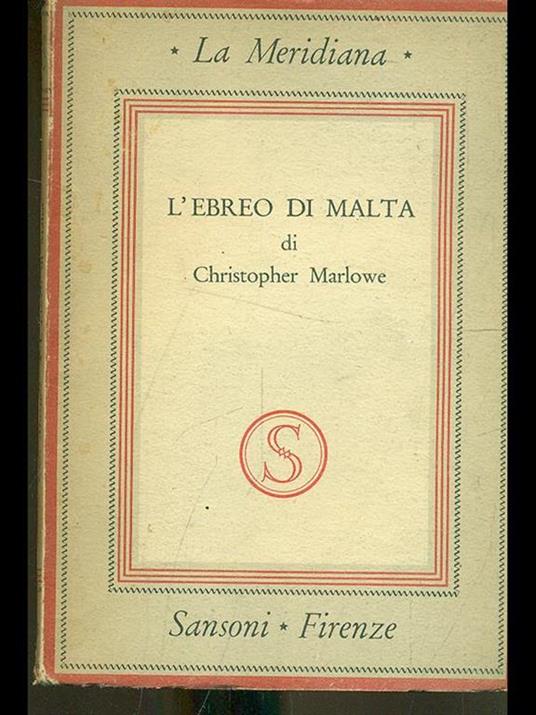 L' ebreo di Malta - Christopher Marlowe - copertina