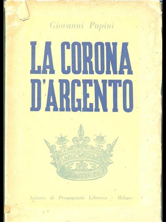 La corona d'argento - Giovanni Papini - copertina