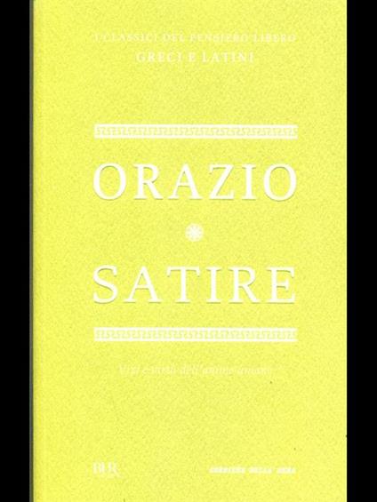 Satire - Q. Flacco Orazio - copertina