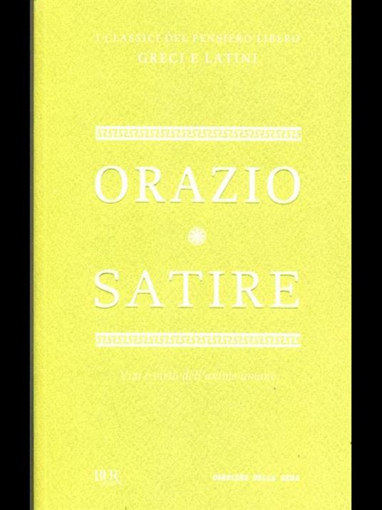 Satire - Q. Flacco Orazio - copertina