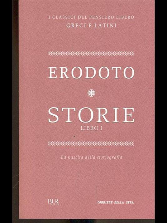 Storie libro I - Erodoto - copertina
