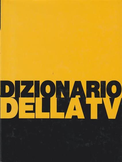 Dizionario della tv - Carbone - copertina