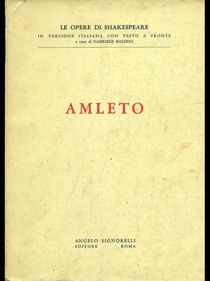 Amleto  - William Shakespeare - copertina