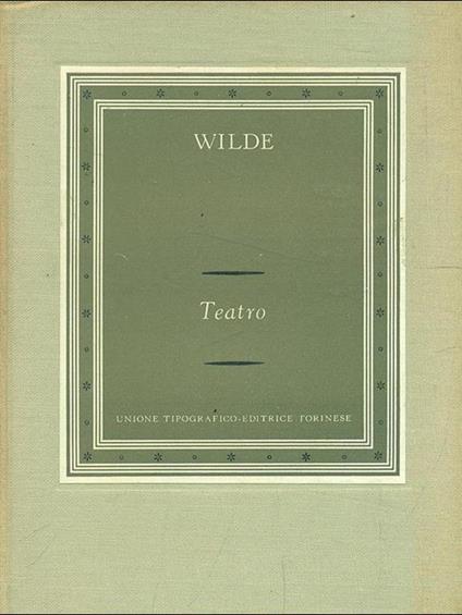 Teatro - Oscar Wilde - copertina