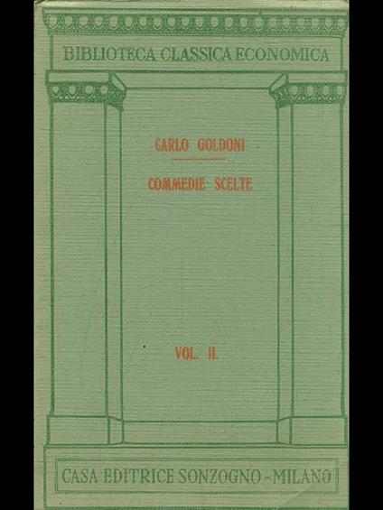 Commedie scelte Vol. II - Carlo Goldoni - copertina