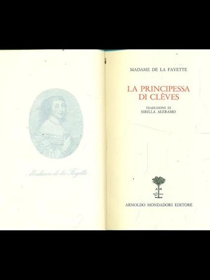 La principessa di Cleves - M. Madeleine La Fayette - copertina