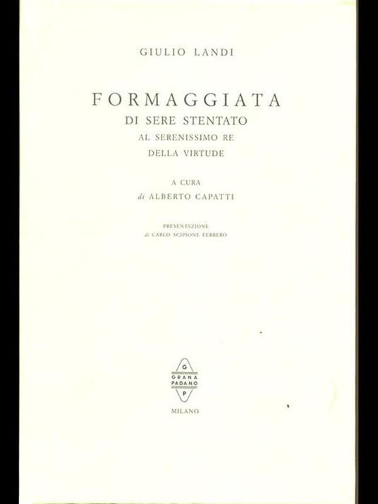 Formaggiata di Sere Stentato - copertina