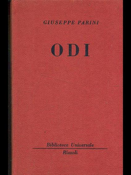 Odi - Giuseppe Parini - copertina